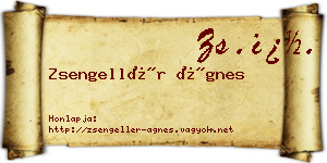 Zsengellér Ágnes névjegykártya
